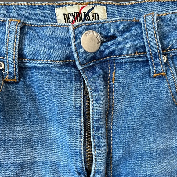 Denim BLVD Los Angles Distressed Denim Pencil Skirt - Picture 3 of 7